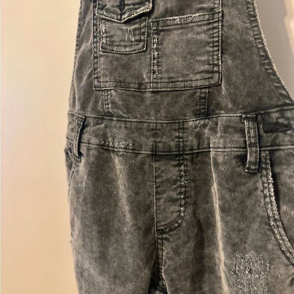 Free People Charcoal Denim Overalls - Picture 3 of 5